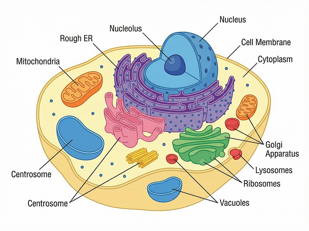 Fully Labeled Animal Cell