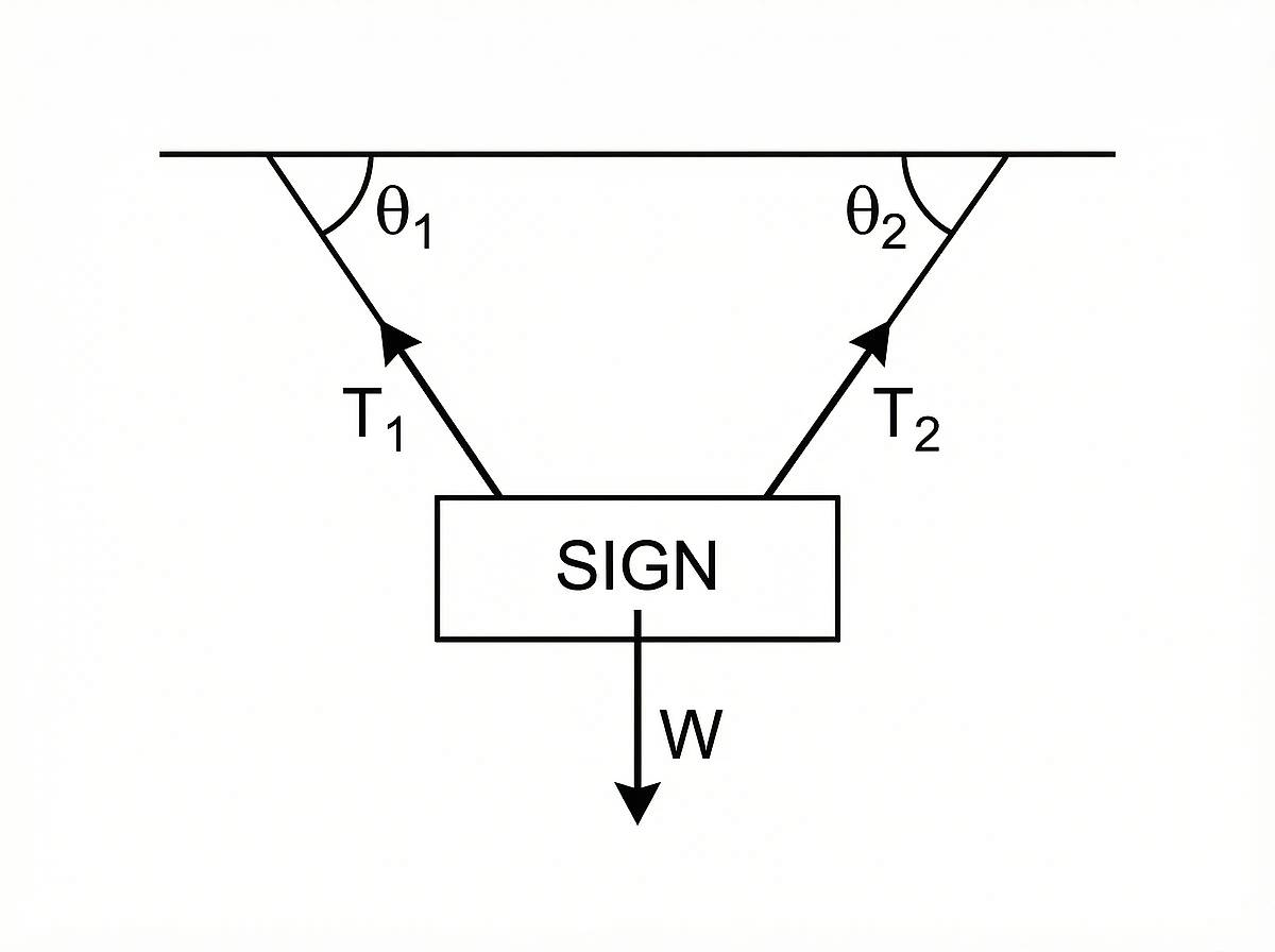 Hanging Sign With Cables